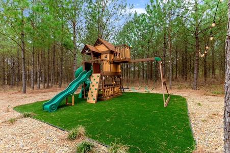 Kids will love swinging and sliding on the playground