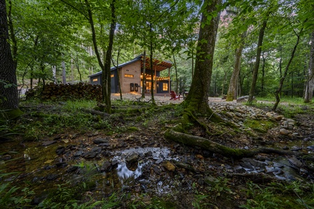 Seasonal trickling creek runs through back of property