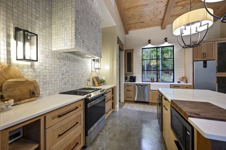 Spacious kitchen for cooking and preparing meals during your stay