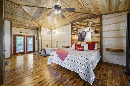 Beautiful hardwood floors throughout the cabin