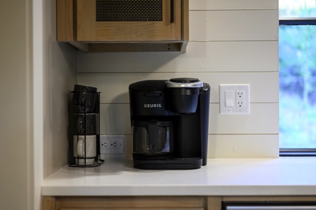 Keurig k-cup machine for morning coffee