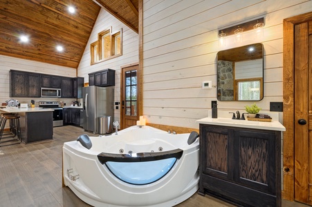 Jacuzzi-style tub in the master suite