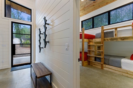 Entry hall with coat hangers