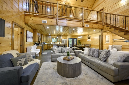 Traditional rustic interior with new furnishings and decor