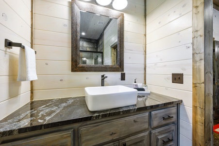 "Fireball" ensuite bathroom