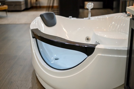 Enjoy a relaxing soak in the jacuzzi tub