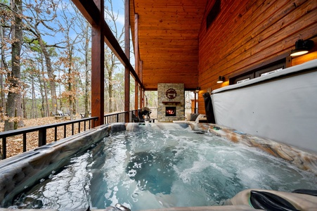 Enjoy a relaxing soak in the hot tub