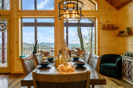 Enjoy the peaceful views while sitting down for family meals