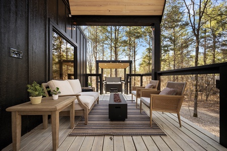 The back deck is a great place to enjoy fresh mountain air