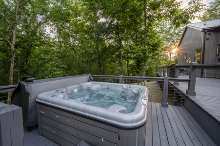 Unwind from the day with a soak in the hot tub