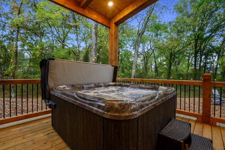 Enjoy a relaxing soak in the hot tub