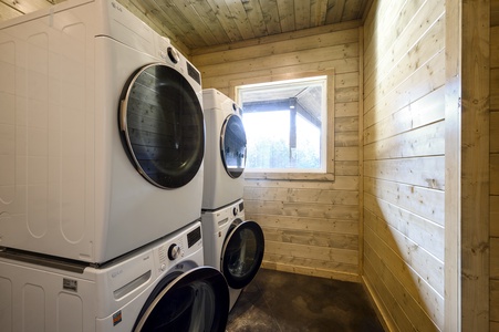 Double washer/dryer pair available during your stay