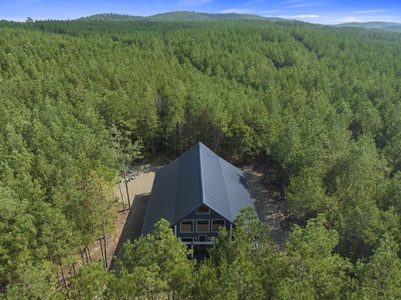 This cabin offers a nice amount of privacy for the area.