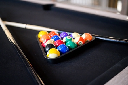 Challenge your crew to a game of pool