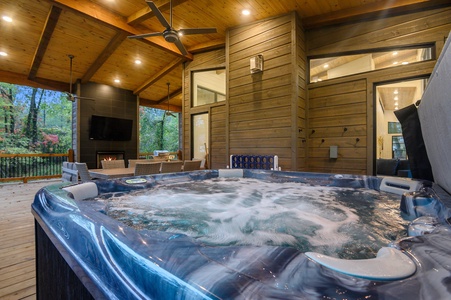 Watch your favorite game or show while relaxing