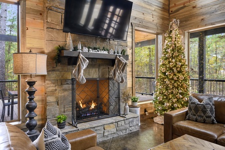 Seasonally decorated for the holidays