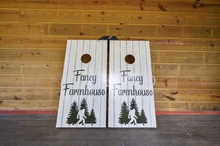Challenge your partner to a friendly game of corn hole