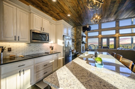 Kitchen features a double oven for larger family meal prep