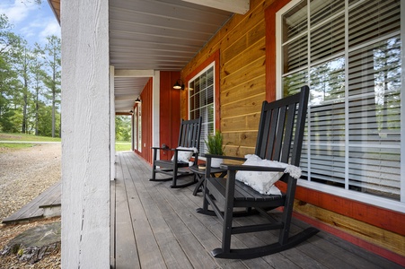Hit pause on your busy schedule while sitting in the front porch rocking chairs