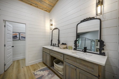 Master bathroom with double vanity