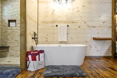 You deserve a relaxing bubble bath in this soaking tub