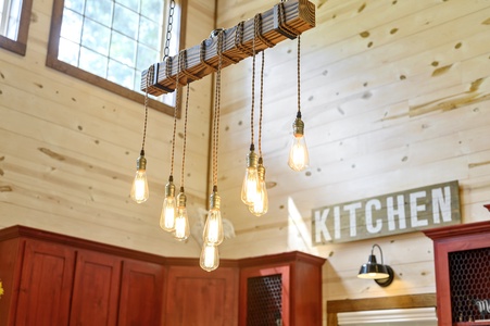 Fun farmhouse kitchen light fixture