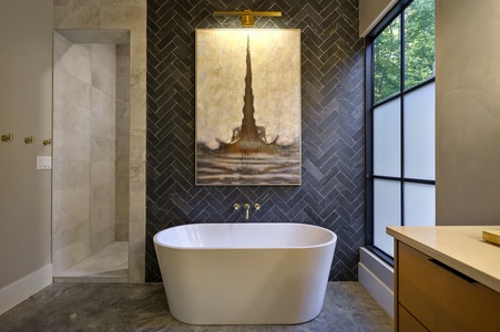 Master bathroom #1 with picturesque soaking tub