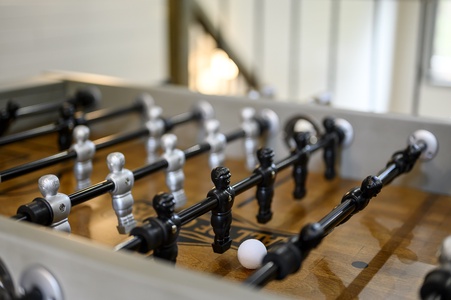 Enjoy a friendly game of foosball in the game loft