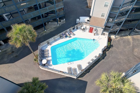 The outdoor pool and lounge area is the perfect place to splash in the summer heat.
