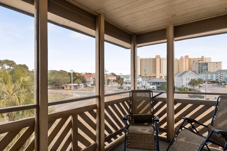 Balcony overlooks the back of the Condo towards Main Street
