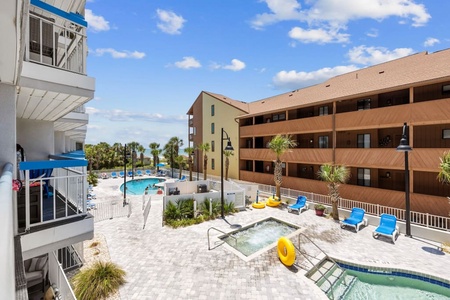 Take a view of the Pools and Ocean nearby