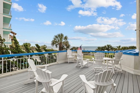 Take in the ocean breeze from the spacious shared balcony