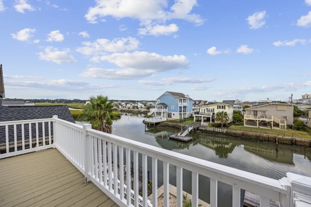 Wake up to peaceful views of the Cherry Grove Inlet.