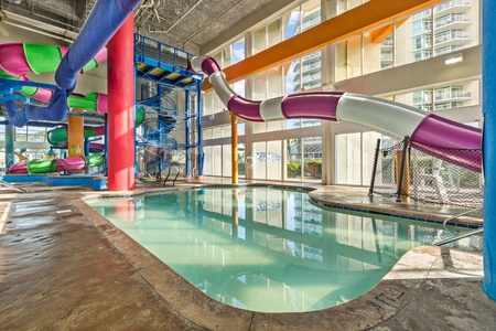 One of the biggest indoor water parks in South Carolina awaits at our Dunes Village Condo.