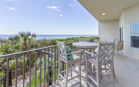 Gulf views from outdoor patio