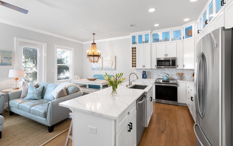 Modern kitchen with updated appliances