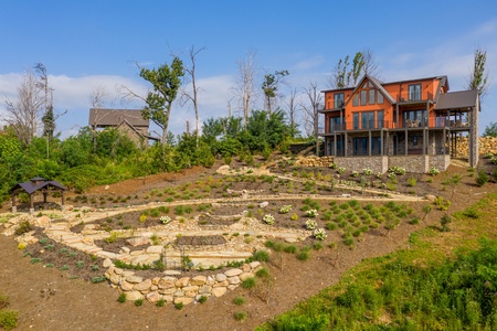 Zen garden at Mountain Celebration, a 4 bedroom cabin rental located in Gatlinburg