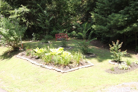 Community garden access for guests at Precious View, a 1 bedroom cabin rental located in Gatlinburg