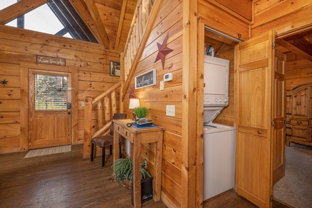 Laundry unit at Livin' Simple, a 2 bedroom cabin rental located in Pigeon Forge