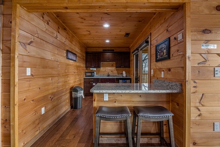 Mini kitchen seating at Four Seasons Grand, a 5 bedroom cabin rental located in Pigeon Forge