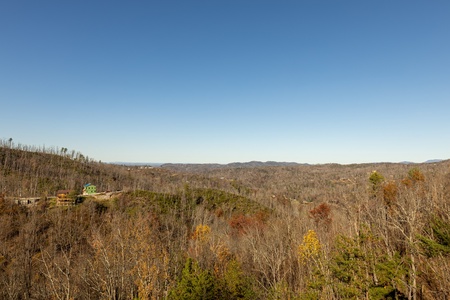 View from the deck at Le Bear Chalet, a 7 bedroom cabin rental located in Gatlinburg