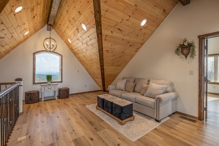 Loft space at Mountain Celebration, a 4 bedroom cabin rental located in Gatlinburg