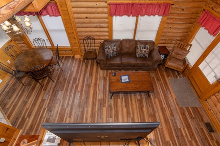Living room at Starry Starry Night #725, a 2 bedroom cabin rental located in Pigeon Forge