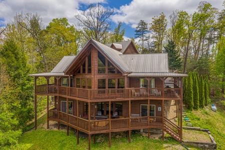 Exterior View at Mountain Laurel Lodge, a 4 bedroom cabin rental located in Pigeon Forge