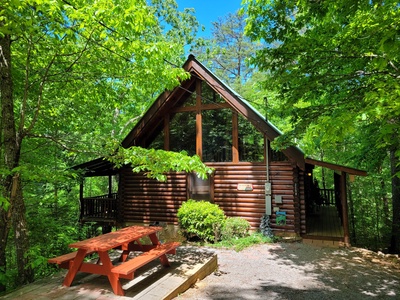 Exterior at a lover's secret a 1 bedroom cabin rental located in gatlinburg