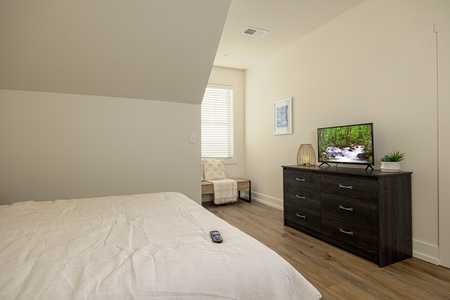 Flat Screen in Bedroom at Hickory Haven