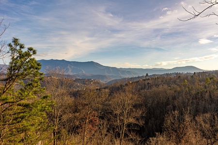 View from deck at Brink of Heaven, a 2 bedroom cabin rental located in Gatlinburg
