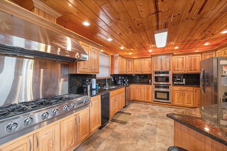 Kitchen in Majestic Views, a 3 bedroom cabin rental located in Pigeon Forge