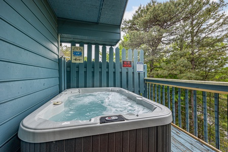 Hot Tub on Covered Deck at Big Bear Ski Haus