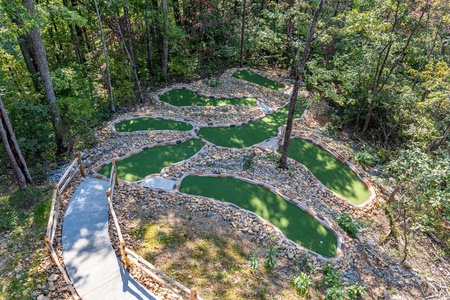 Putt Putt course at Make A Splash, a 2 bedroom cabin rental located in gatlinburg